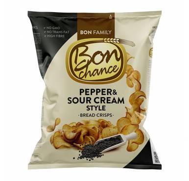 BON CHANCE bread crisps pepper and sour cream 120g
