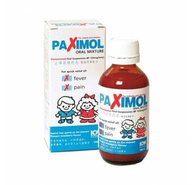 ICM paximol oral mixture 120mg 100 ml
